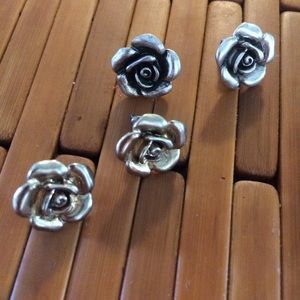 Lovely Roses 🌹One Silver the Other Gold Toned